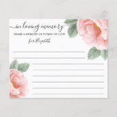 Deel een herinnering Pioen Bloemen Begrafenis Aanw (Voorkant)