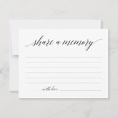 Deel een herinnering sympathie, Memorial Note Kaar Kaart (Voorkant)