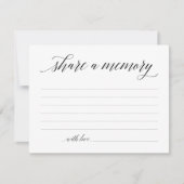 Deel een herinnering sympathie, Memorial Note Kaar Kaart (Voorkant)