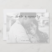 Deel een herinnering trouwfoto notitiekaartje (Voorkant)