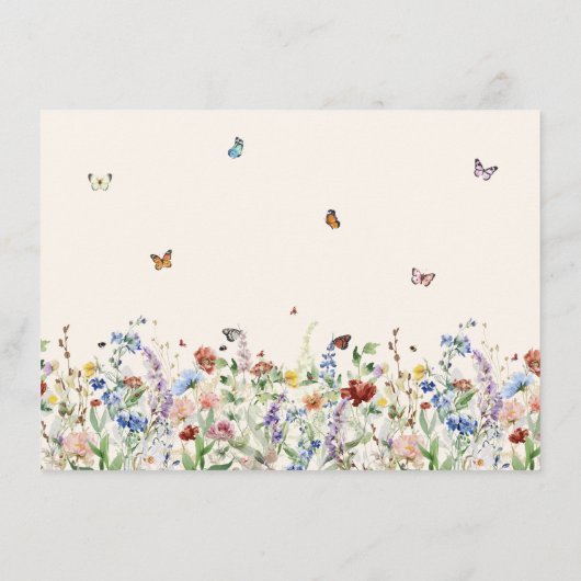 Deel een herinnering Wildflower Viering van het le Informatiekaartje (Achterkant)