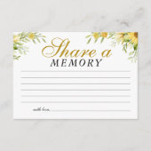 Deel een herinnering Zonnebloem Memorial Informatiekaartje (Voorkant)