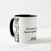 Deel een is caleidoscoop art drie mok (Voorkant links)