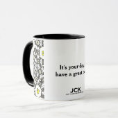 Deel één is caleidoscoop art één mok (Voorkant links)