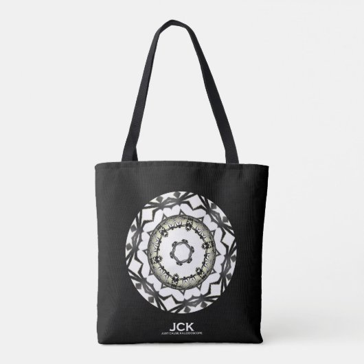 Deel één is caleidoscoop art één tote bag (Achterkant)