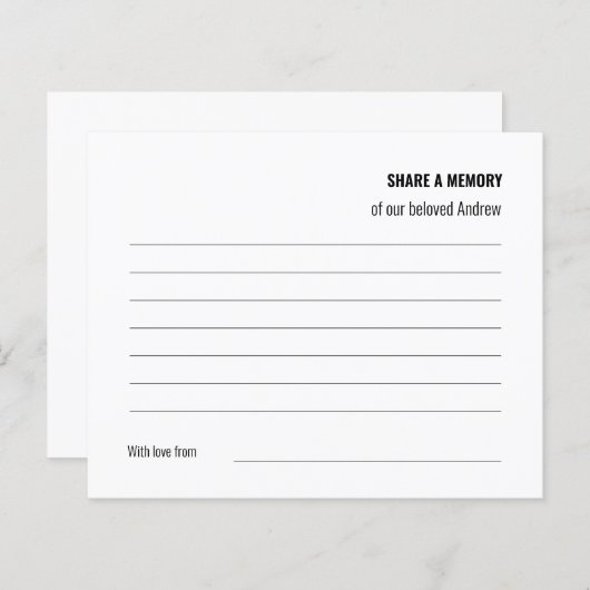 Deel een liefdevol woord begrafenisdienst (Voorkant / Achterkant)