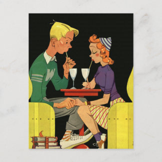 Deel een Melk Shake - Vintage Wedding Uitnodiging