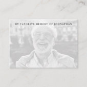 Deel een Memory 2-Photo Memorial Kaart Visitekaartje (Voorkant)