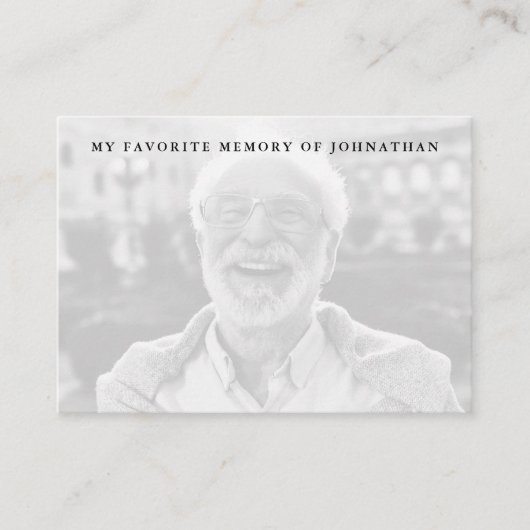 Deel een Memory 2-Photo Memorial Kaart Visitekaartje (Voorkant)
