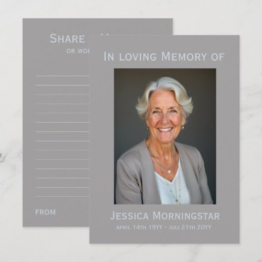 Deel een Memory Card + jouw tekst & foto Bedankkaart (Voorkant / Achterkant)