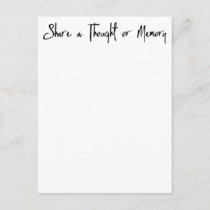 Deel een Memory Celebration of Life Memorial Kaart