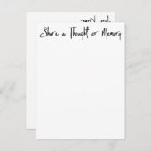 Deel een Memory Celebration of Life Memorial Kaart (Voorkant / Achterkant)