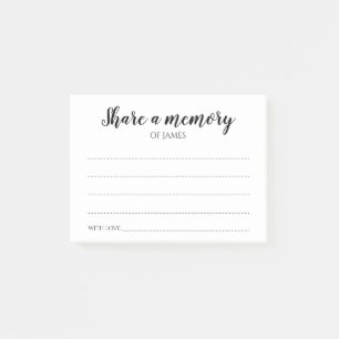 Deel een Memory Celebration of Life Memorial Post-it® Notes
