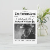 Deel een Memory Kaart Funeral Memorial Krant (Staand voorkant)