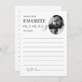 Deel een Memory Kaart Sjabloon Funeral Memorial Ka (Voorkant / Achterkant)