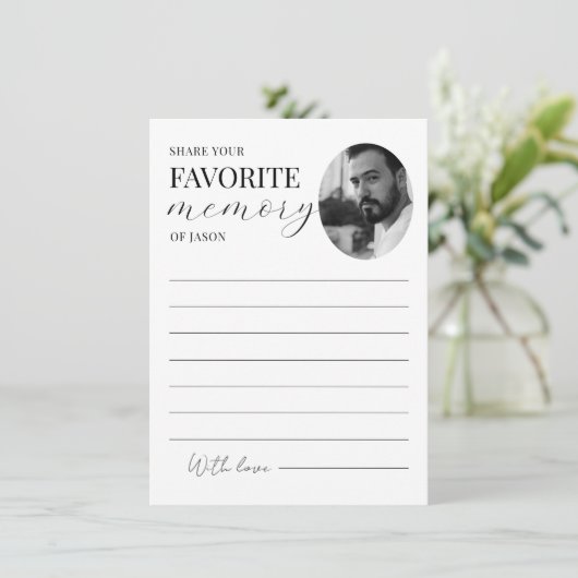 Deel een Memory Kaart Sjabloon Funeral Memorial Ka (Staand voorkant)