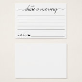 Deel een Memory Kaart voor Begrafenis, Verjaardag, (Voorkant /achterkant)