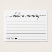 Deel een Memory Kaart voor Begrafenis, Verjaardag, (Voorkant)