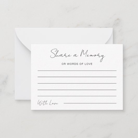 Deel een Memory Minimalist wenst viering Notitiekaartje (Voorkant)