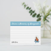Deel een Memory Virgin Mary Funeral Memorial— Briefkaart (Staand voorkant)