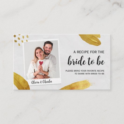Deel een recept Aangepaste foto Bruidsmeisjesfeest Informatiekaartje (Voorkant)