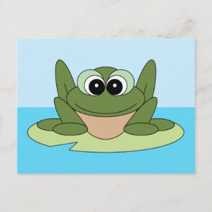 Deel een Smile Happy Frog-Briefkaart Briefkaart