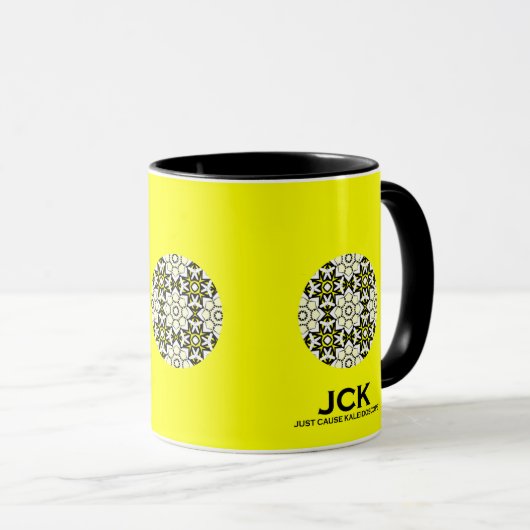 Deel één's caleidoscoop art eight mok (Voorkant rechts)