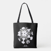 Deel één's caleidoscoop art eight tote bag (Achterkant)