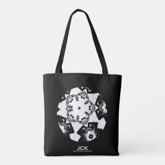 Deel één's caleidoscoop art eight tote bag (Achterkant)