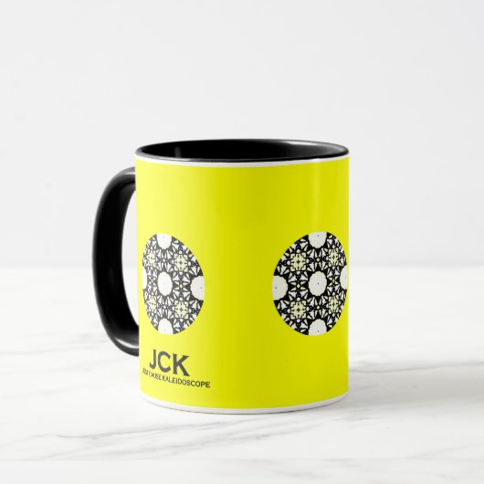 Deel één's caleidoscoop art elf mok (Voorkant links)