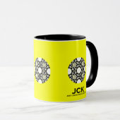 Deel één's caleidoscoop art elf mok (Voorkant rechts)