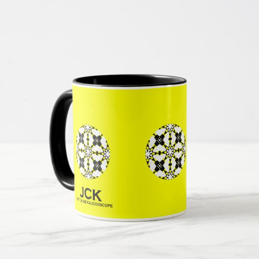 Deel één's caleidoscoop art six mok (Voorkant links)