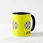 Deel één's caleidoscoop art six mok (Voorkant rechts)