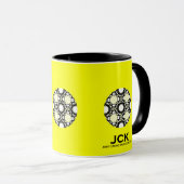 Deel één's caleidoscoop art ten mok (Voorkant rechts)