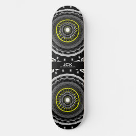 Deel één's caleidoscoop art ten persoonlijk skateboard