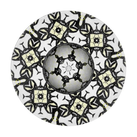 Deel één's caleidoscoop art ten snijplank (Voorkant)