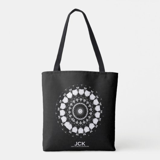 Deel één's caleidoscoop art ten tote bag (Achterkant)