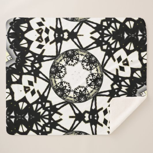 Deel één's caleidoscoop art twee sherpa deken (Voorkant (horizontaal))