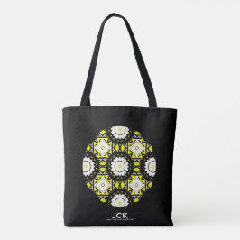 Deel één's caleidoscoop art veertien tote bag