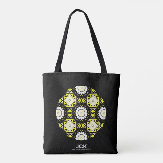 Deel één's caleidoscoop art veertien tote bag (Achterkant)