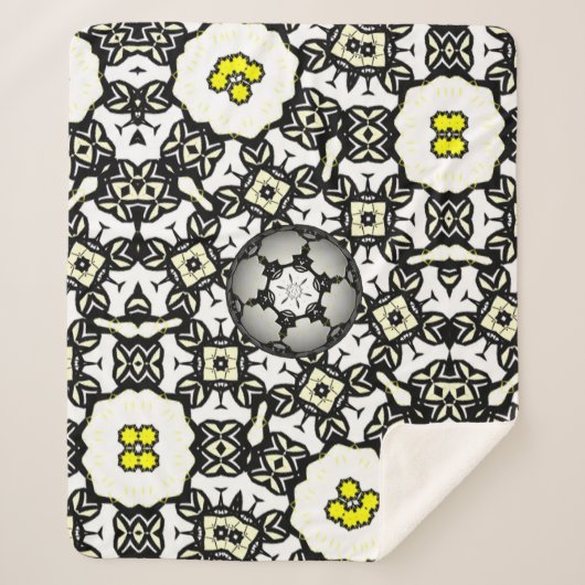 Deel een's caleidoscoop art vier sherpa deken (Voorkant)