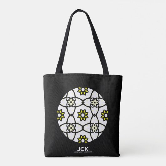 Deel één's caleidoscoop art vijftien tote bag (Achterkant)