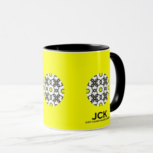 Deel één's caleidoscoop art zeventien mok (Voorkant rechts)