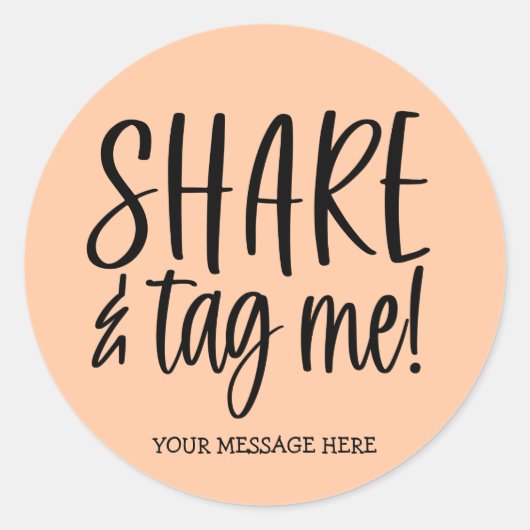 Deel en Label me Instagram Small Business Sticker (Voorkant)