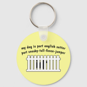 Deel Engels Setter Part Fence-Jumper Sleutelhanger