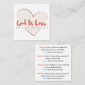 Deel Gods liefde Evangelie Tractaat Oproepkaart Contactkaartje (Voorkant / Achterkant)