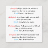 Deel Gods liefde Evangelie Tractaat Oproepkaart Contactkaartje (Achterkant)