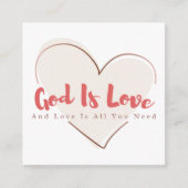 Deel Gods liefde Evangelie Tractaat Oproepkaart Contactkaartje (Voorkant)