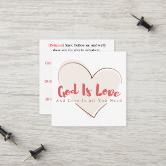 Deel Gods Liefde Evangelie Tractaat Zakkaartje Contactkaartje