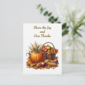Deel het Geluk, Geef Dank Feestdag Feestdagenkaart (Staand voorkant)